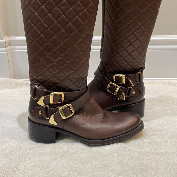 Browns Tan Moto Boots - Picture 2 of 7